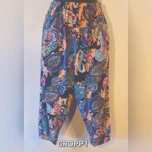 Paisley Crop Strech Pants